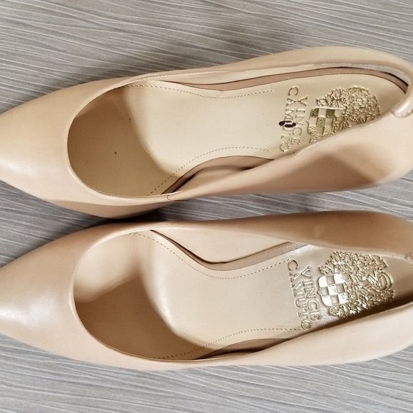 Vince Camuto Kain Pointed Toe Pump, Nude Leather, Womens Size 8.5 / 38.5 - Picture 8 of 10